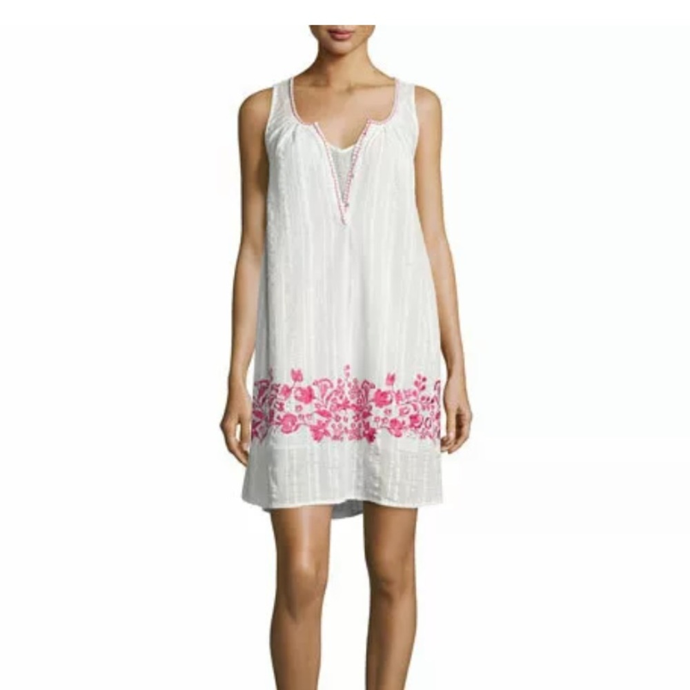 LOVE SAM Alison floral embroidered dress/cover up